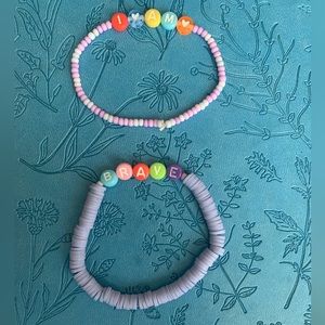 Handmade Affirmation Bracelet - Brave
